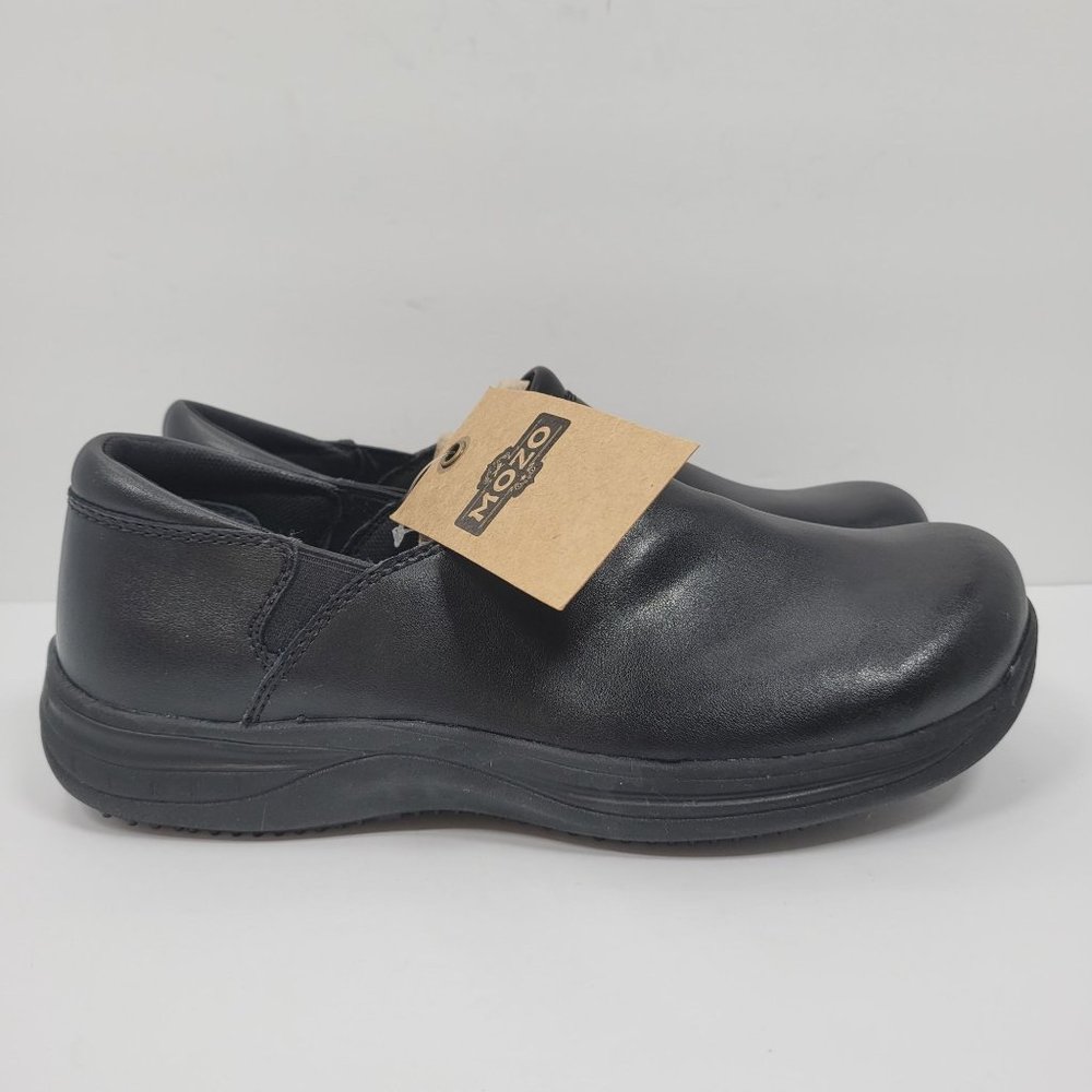 Mozo Spider Oil Slip Resistant Traction Men's Black Leather Clog US Size 10 NWT